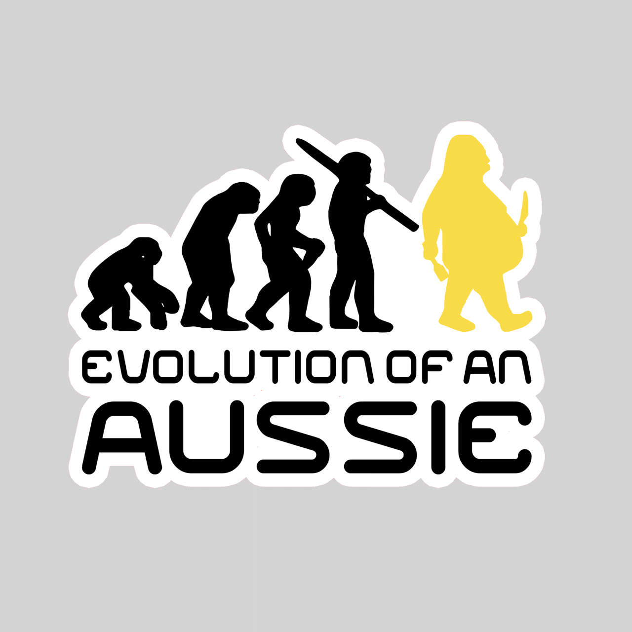 Evolution of An Aussie Sticker